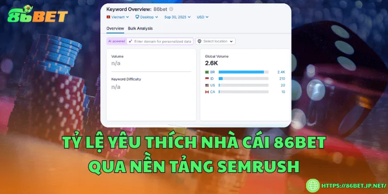 86BET - Link Vào Nhà Cái 86BET | Đăng Ký 86BET +86 USDT Semrush ghi nhận 86BET ngày càng phổ biến khắp toàn cầu